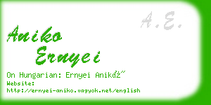 aniko ernyei business card